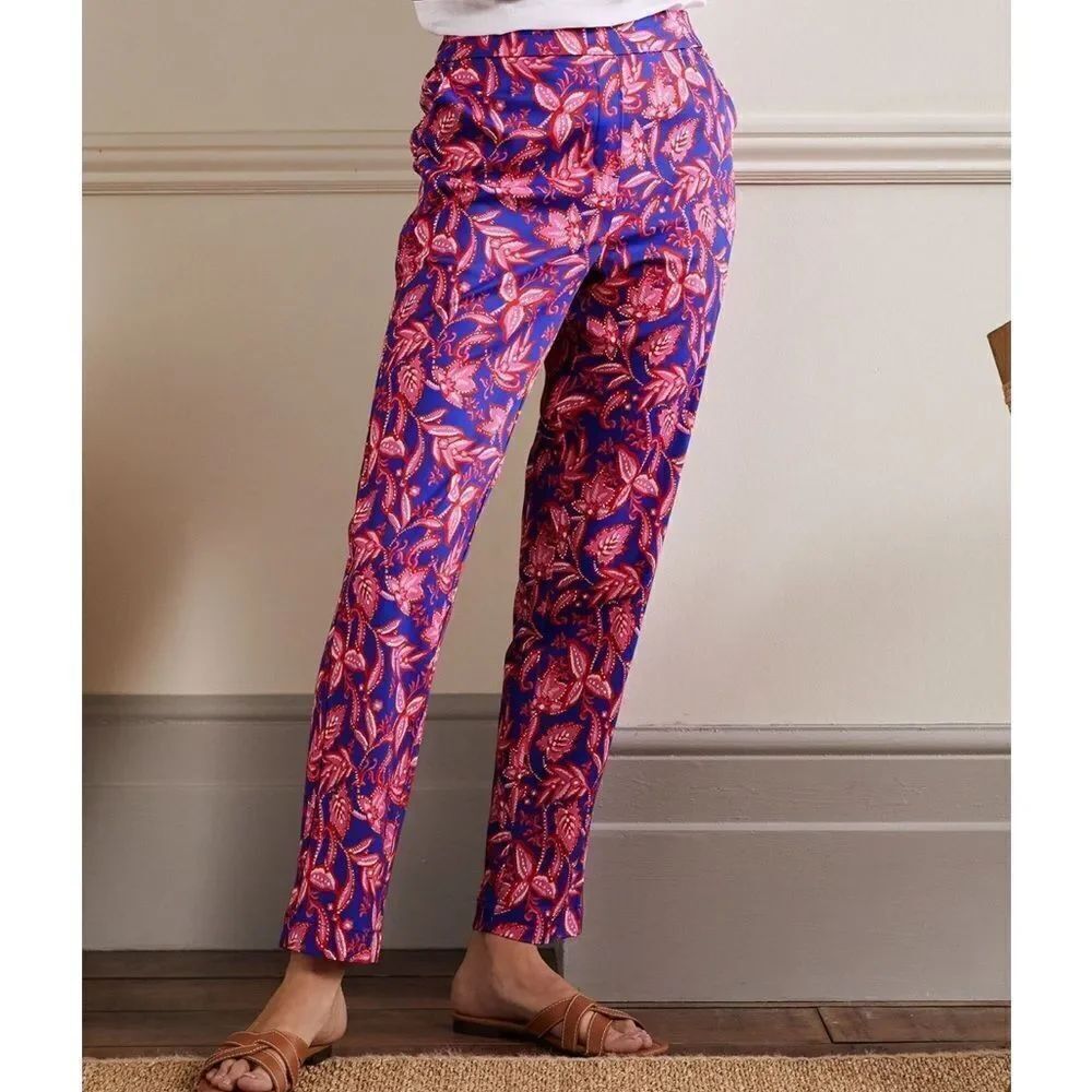 NWOT Boden Pull On Floral Trousers size 6R